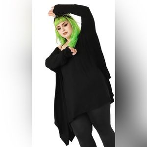 Foxblood Long Flowing Top with Thumbholes - XL/2X